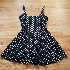 Polka Dot Black and White Dress sz14